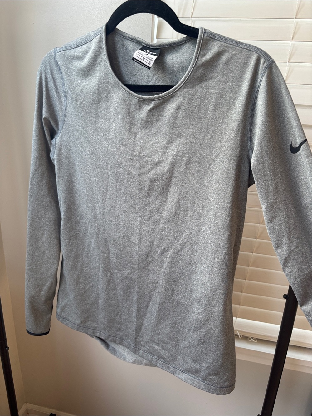 Nike Gray Long Sleeve Performance Shirt